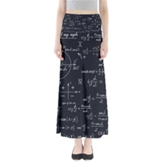 Mathematical Seamless Pattern With Geometric Shapes Formulas Full Length Maxi Skirt by Hannah976