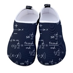 Mathematical Seamless Pattern With Geometric Shapes Formulas Men s Sock-style Water Shoes by Hannah976