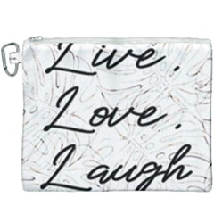 Live Love Laugh Monstera  Canvas Cosmetic Bag (xxxl) by ConteMonfrey