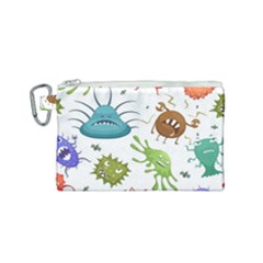 Dangerous Streptococcus Lactobacillus Staphylococcus Others Microbes Cartoon Style Vector Seamless P Canvas Cosmetic Bag (small) by Ravend