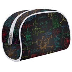 Mathematical Colorful Formulas Drawn By Hand Black Chalkboard Make Up Case (medium) by Ravend