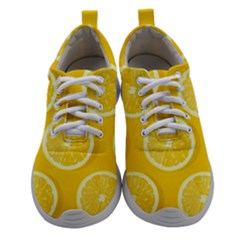 Lemon Fruits Slice Seamless Pattern Women Athletic Shoes by Ravend