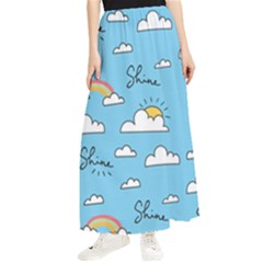 Sky Pattern Maxi Chiffon Skirt by Apen