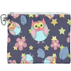 Owl Stars Pattern Background Canvas Cosmetic Bag (xxxl) by Apen