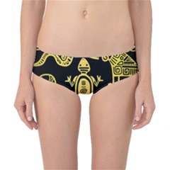 Mexican Culture Golden Tribal Icons Classic Bikini Bottoms by Apen