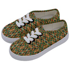 Pattern Design Vintage Abstract Kids  Classic Low Top Sneakers