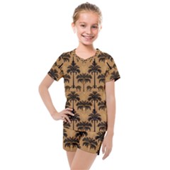 Peacock Feathers Kids  Mesh T-shirt And Shorts Set