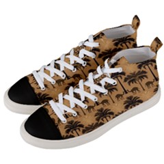 Cat Jigsaw Puzzle Men s Mid-top Canvas Sneakers