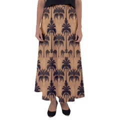 Pattern Symmetry Stack Texture Flared Maxi Skirt