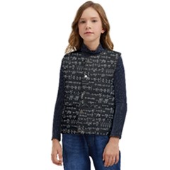 Math Equations Formulas Pattern Kid s Button Up Puffer Vest	 by Ravend