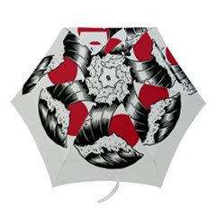 Japanese Sun & Wave Mini Folding Umbrellas by Cendanart