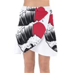 Japanese Sun & Wave Wrap Front Skirt