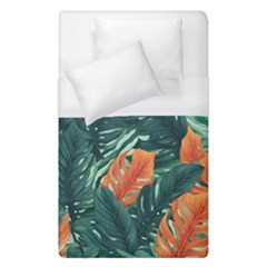 Green Tropical Leaves Duvet Cover (single Size) by Jack14