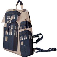 Tardis Doctor Who Minimal Minimalism Buckle Everyday Backpack by Cendanart