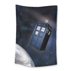 Tardis Doctor Who Planet Small Tapestry by Cendanart
