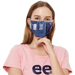 Bad Wolf Tardis Doctor Who Fitted Cloth Face Mask (adult) by Cendanart