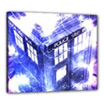 Tardis Doctor Who Blue Travel Machine Canvas 24  x 20  (Stretched)