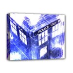 Tardis Doctor Who Blue Travel Machine Deluxe Canvas 14  x 11  (Stretched)