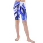 Tardis Doctor Who Blue Travel Machine Kids  Mid Length Swim Shorts