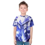 Tardis Doctor Who Blue Travel Machine Kids  Cotton T-Shirt
