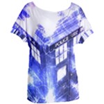 Tardis Doctor Who Blue Travel Machine Women s Oversized T-Shirt
