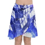 Tardis Doctor Who Blue Travel Machine Chiffon Wrap Front Skirt