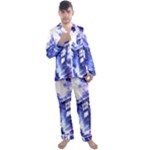 Tardis Doctor Who Blue Travel Machine Men s Long Sleeve Satin Pajamas Set