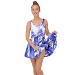 Tardis Doctor Who Blue Travel Machine Inside Out Casual Dress