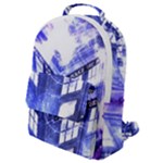 Tardis Doctor Who Blue Travel Machine Flap Pocket Backpack (Small)