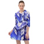 Tardis Doctor Who Blue Travel Machine Mini Skater Shirt Dress