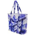 Tardis Doctor Who Blue Travel Machine Zip Up Canvas Bag