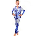 Tardis Doctor Who Blue Travel Machine Kids  Satin Long Sleeve Pajamas Set