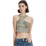 Vintage World Map Cut Out Top