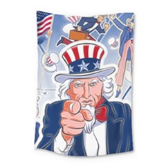 Independence Day United States Of America Small Tapestry by Ket1n9