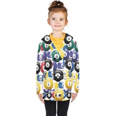 Racked Billiard Pool Balls Kids  Double Breasted Button Coat by Ket1n9