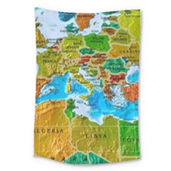 World Map Large Tapestry by Ket1n9