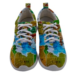 World Map Women Athletic Shoes by Ket1n9
