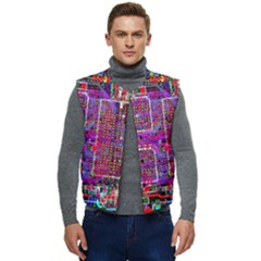 Technology Circuit Board Layout Pattern Men s Button Up Puffer Vest	 by Ket1n9