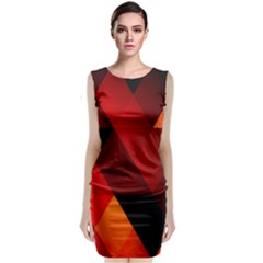 Abstract Triangle Wallpaper Classic Sleeveless Midi Dress by Ket1n9