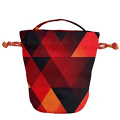 Abstract Triangle Wallpaper Drawstring Bucket Bag by Ket1n9