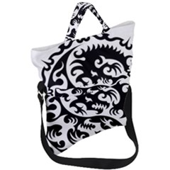 Ying Yang Tattoo Fold Over Handle Tote Bag by Ket1n9