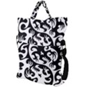 Ying Yang Tattoo Fold Over Handle Tote Bag View2