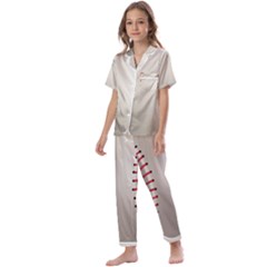 Baseball Kids  Satin Short Sleeve Pajamas Set by Ket1n9