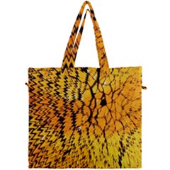 Yellow Chevron Zigzag Pattern Canvas Travel Bag by Ket1n9