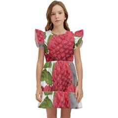 Fruit Healthy Vitamin Vegan Kids  Winged Sleeve Dress by Ket1n9