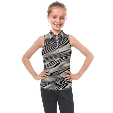 Alien Planet Surface Kids  Sleeveless Polo T-shirt by Ket1n9