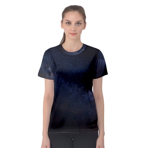 Cosmos Dark Hd Wallpaper Milky Way Women s Sport Mesh T-shirt by Ket1n9
