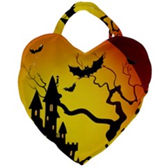 Halloween Night Terrors Giant Heart Shaped Tote by Ket1n9