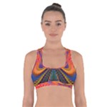 Fresh Watermelon Slices Texture Cross Back Sports Bra