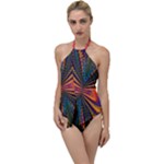 Fresh Watermelon Slices Texture Go with the Flow One Piece Swimsuit